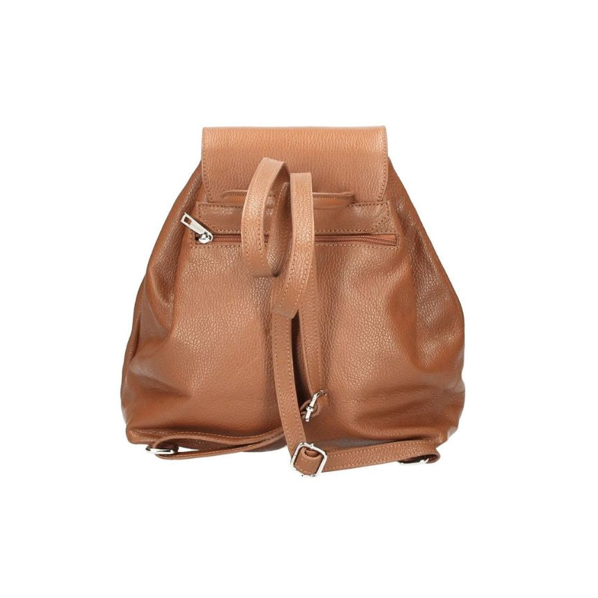 Lederrucksack - Geräumig mit Fronttasche, Rückseitentasche & Innentaschen