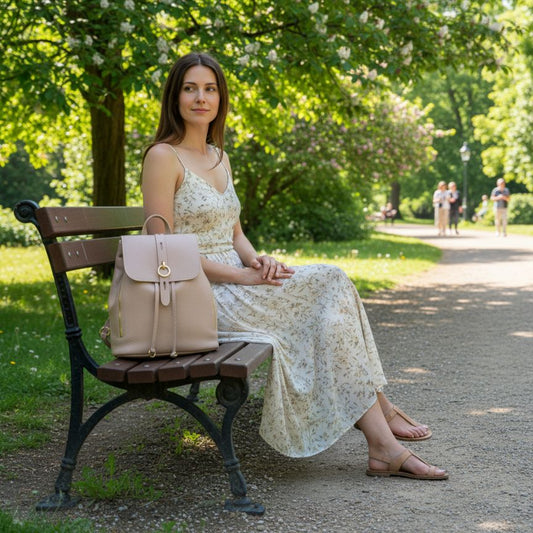 Eleganter Italienischer Damen Leder Fashion-Rucksack