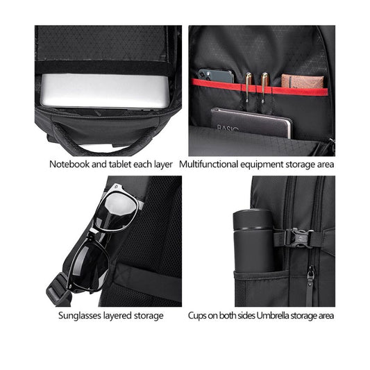 Mittelgroßer praktischer Unisex-Multifunktions-Rucksack mit Laptopfach