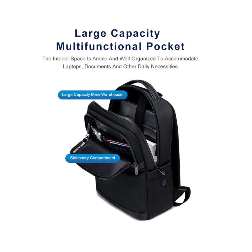 Mittelgroßer, wasserabweisender, robuster Rucksack mit Laptopfach