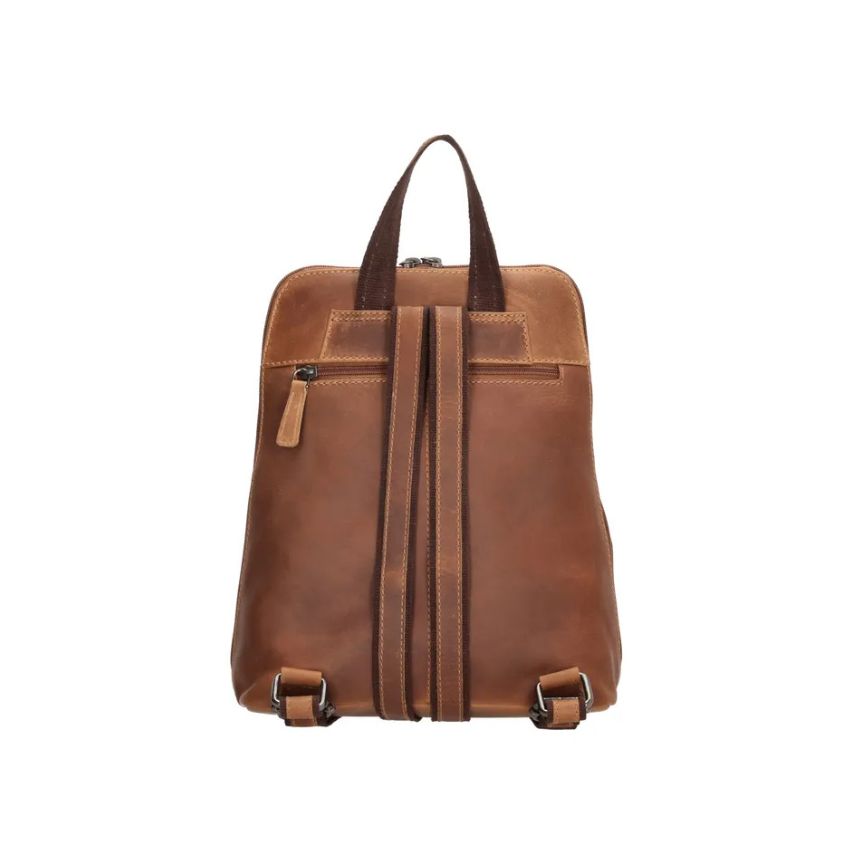 Moderner Lederrucksack mit Fronttasche - schlicht, elegant & praktisch