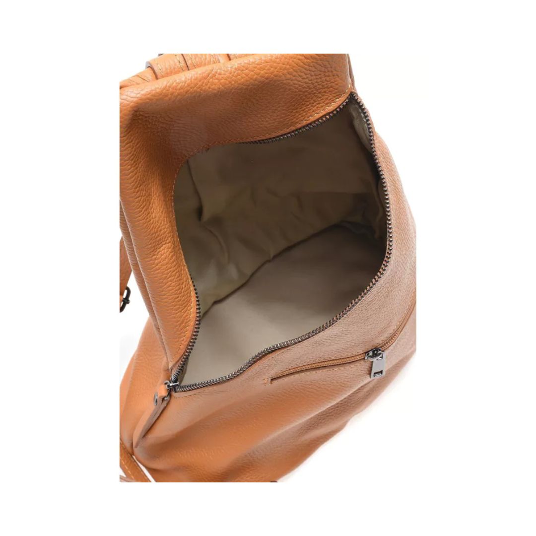 Draufansicht Innenansicht Braun eleganter Damen Rucksack