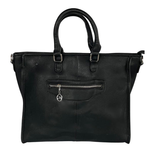 Praktische Damen Umhängetasche Tote-Bag mit stabilen Tragegriffen schwarz groß