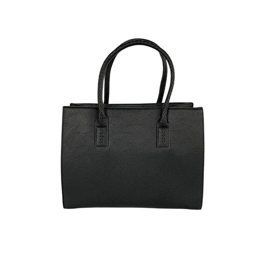 Damen Tote Bag im schlichten Design mit stabilen Griffen, Funktional für Büro & Events schwarz farbe