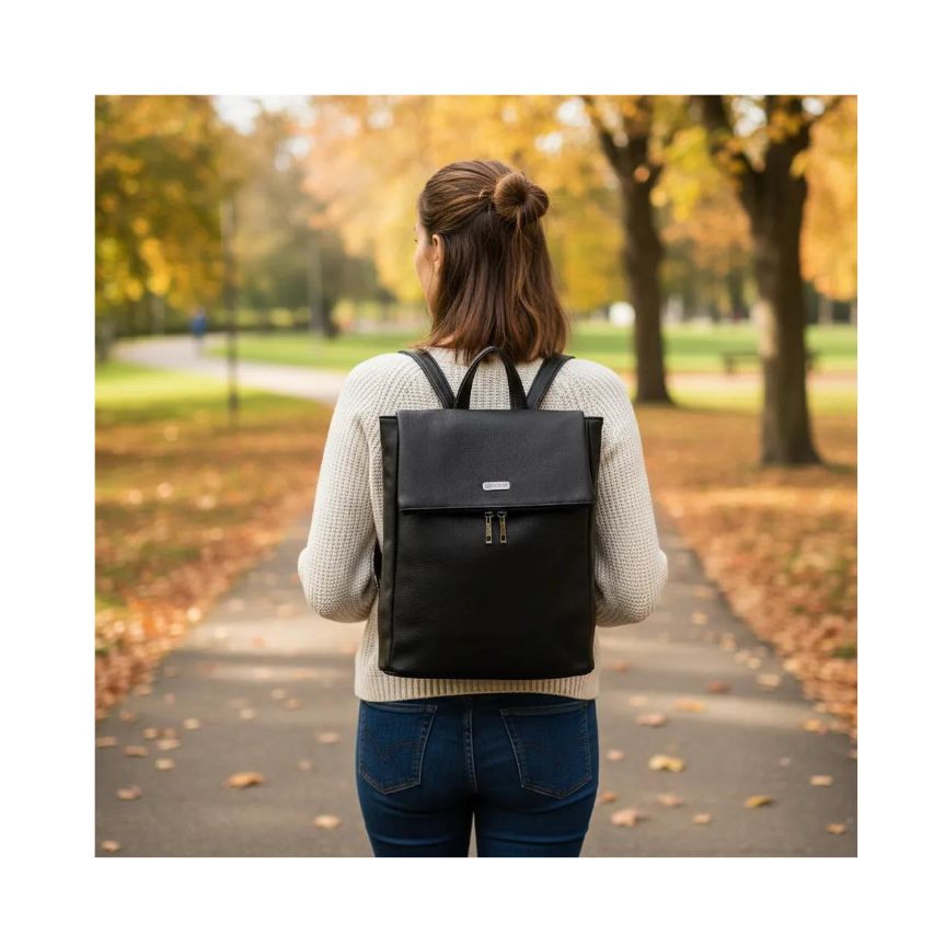 Schlichter Vegan-Leder Rucksack für Damen - Elegant. Modern. Alltagstauglich.