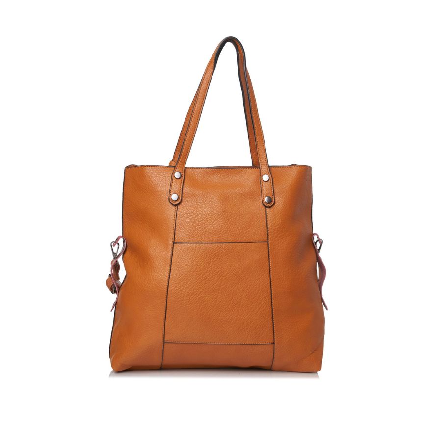Damen Shopper Tasche mit Fronttasche - 2-Teiliges Set & Geräumig