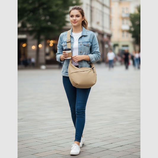 Stilvolle Gürteltasche für Damen, Crossbody-Bag - mittelgroß, leicht, robust