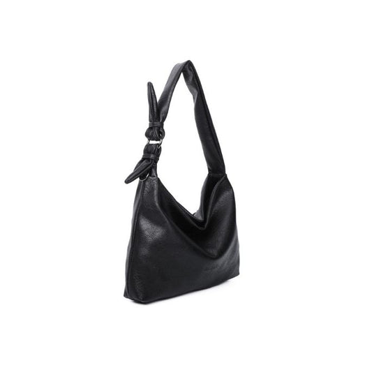 Seitenansicht coole Design Handtasche schwarz alltagstauglich