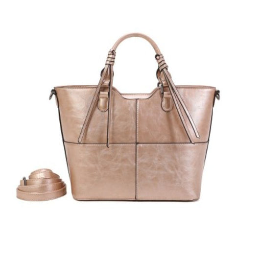 moderne coole Miley Handtasche stabil geräumig goldfarben