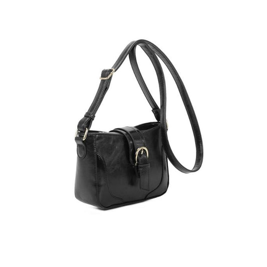 Seitenansicht Elegante Abendtasche mit Gold Details