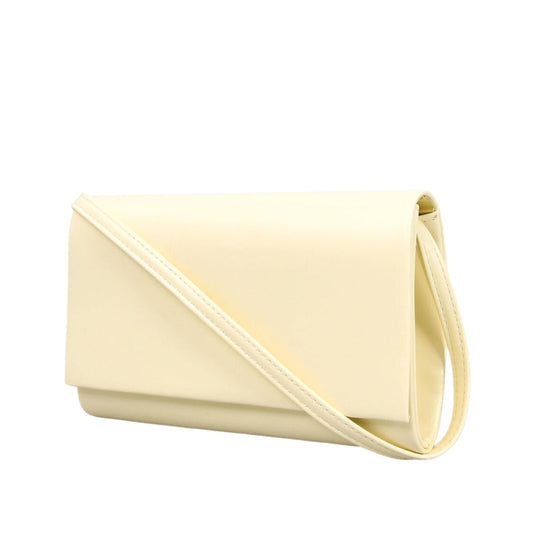 Seitenansicht Hellgelbe Damen Abend Umhängetasche