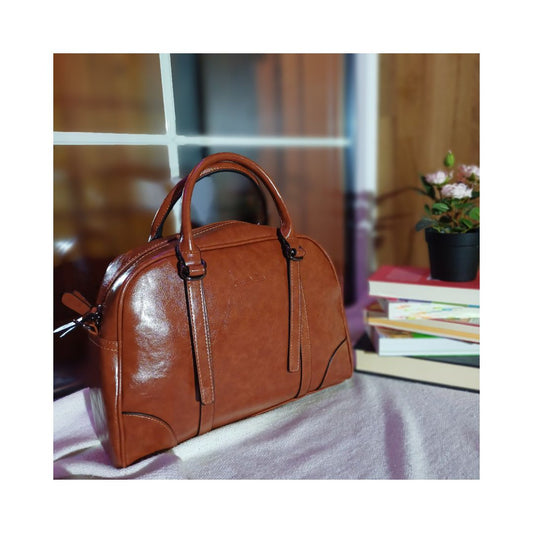 Damen Herren Braun Elegante Reisetasche Bordgepäck mit abnehmbarem Schultergurt