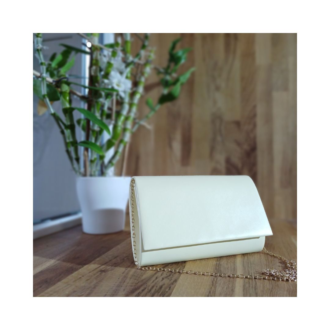 Hellgelbe Damen Abend Umhängetasche mit Kette