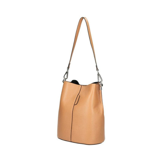 Mittelgroße, Echtleder Eimertasche - Elegante Shopper-Tasche