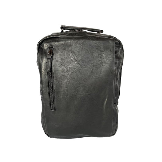 Unisex Business-Reise Rucksack mit vielen Fächern und Griff schwarz