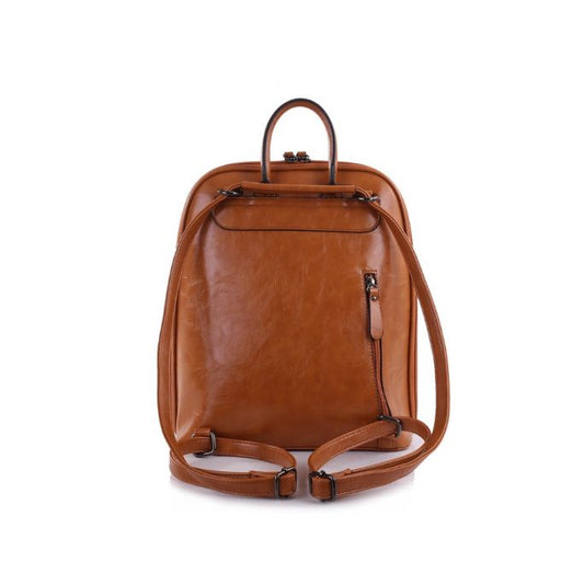 Rückseite Moderner Designerrucksack, diverse Außen und Innenfächer