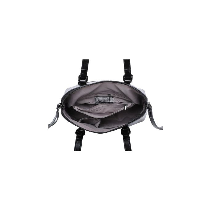 Draufsicht Innenansicht Fancy Damen Umhängetasche mit mattglänzender Oberfläche