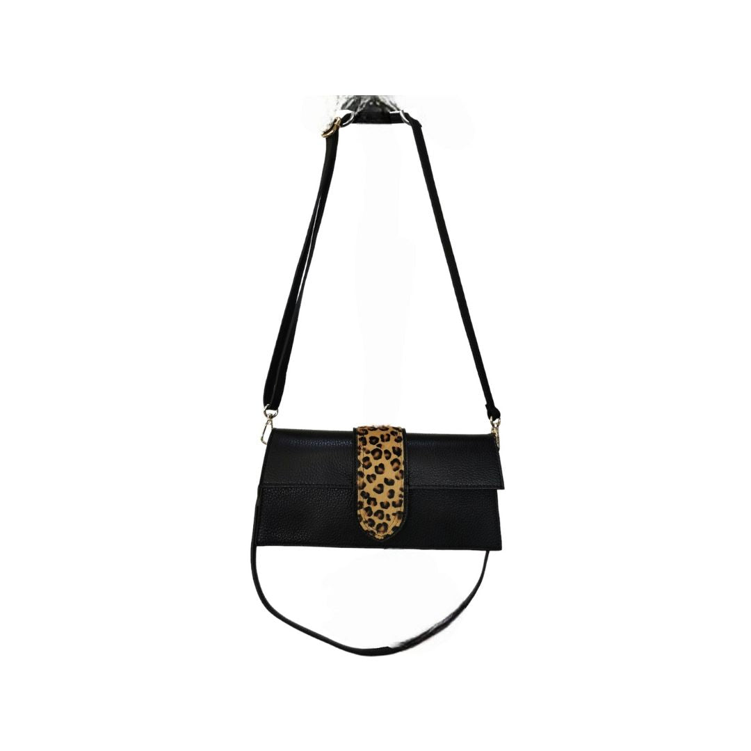 Leopard Felldruck Abendtasche  Echtleder
