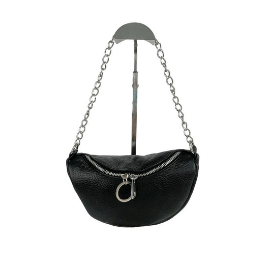 Stylisch Crossbodybag aus Dollaroleder mit Silber Details