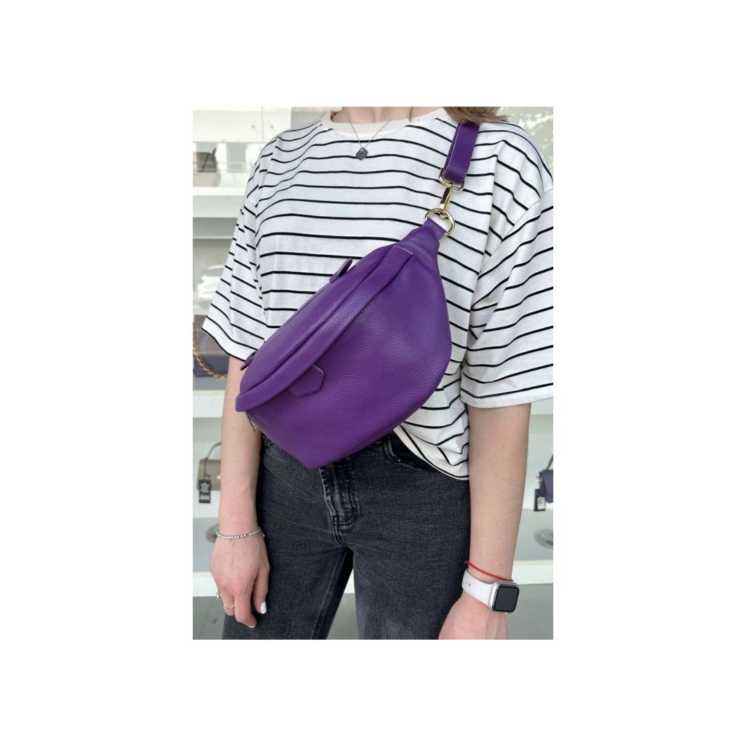 Moderner Crossbodybag aus echtem Leder