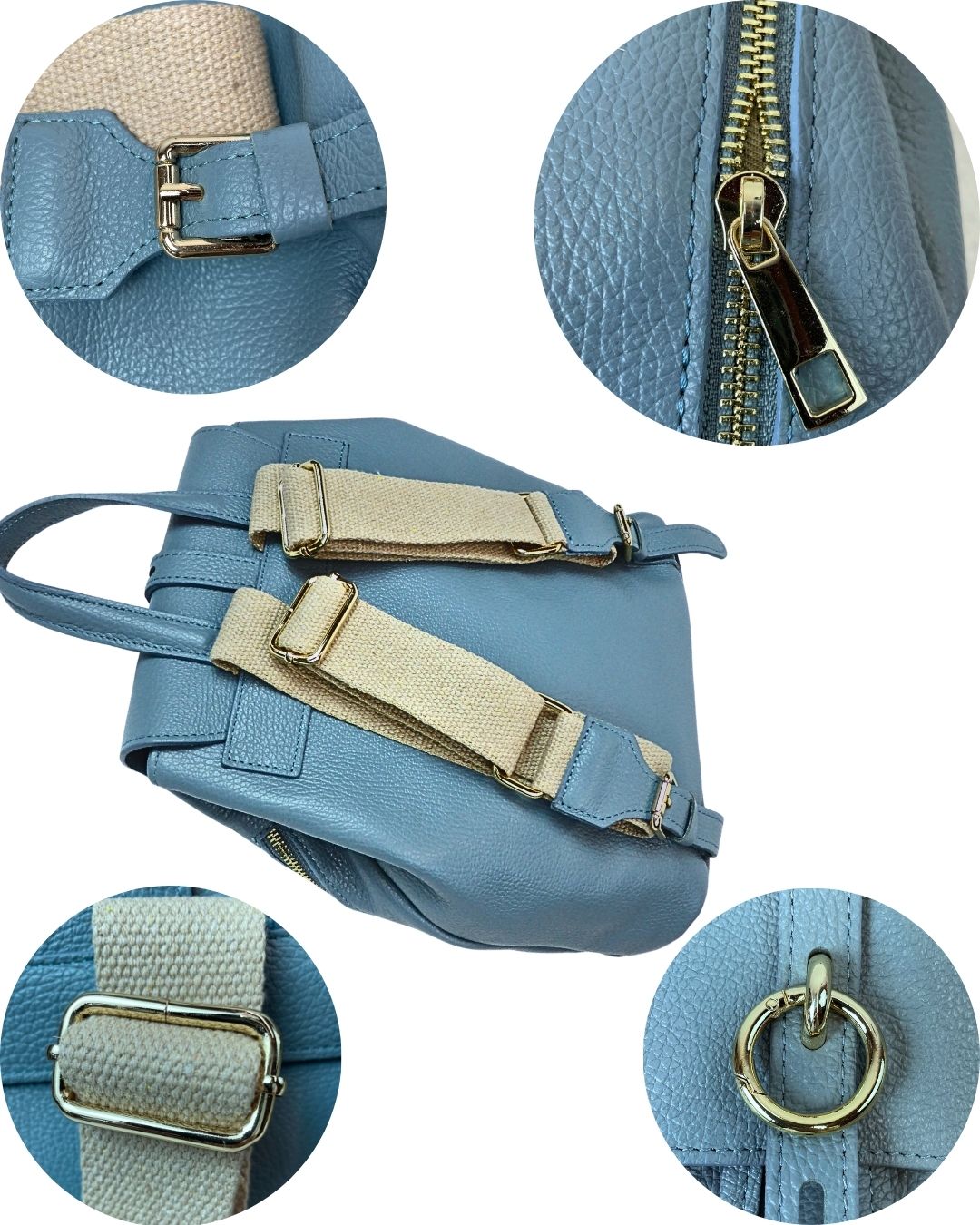 Eleganter Italienischer Damen Leder Fashion-Rucksack