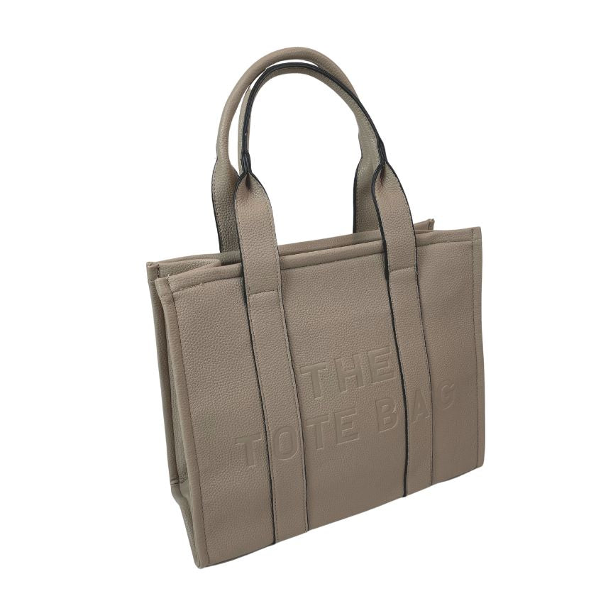 Damen Tote-Bag Umhängetasche Beige mittelgroß beige