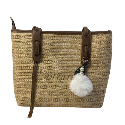 Strandtasche Damen Sommertasche beige Vorderansicht summer