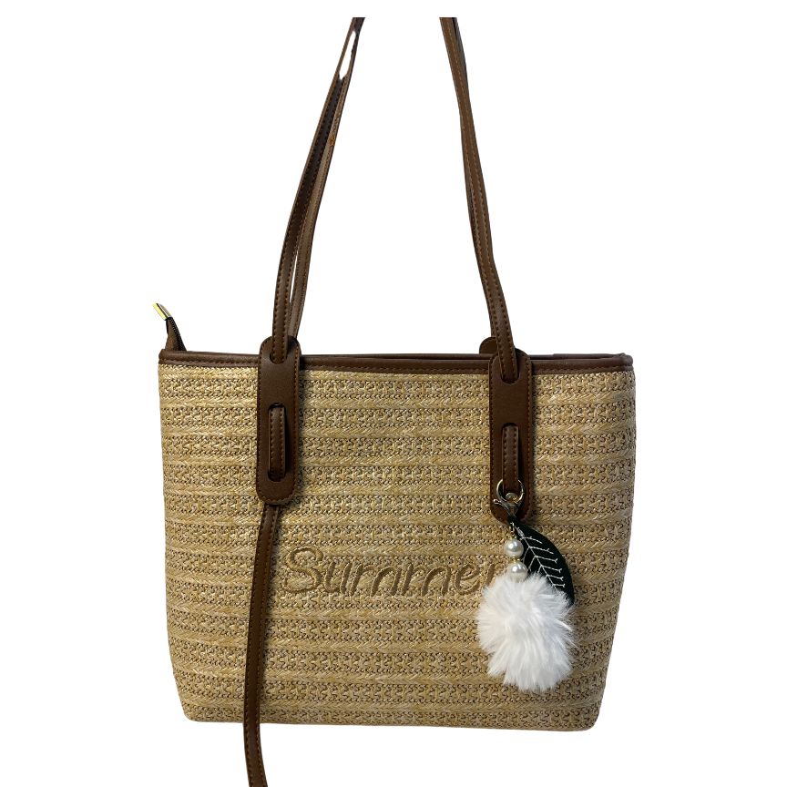 Strandtasche Damen Sommertasche beige