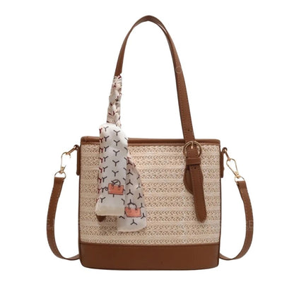 Sommerliche Damen Crossbody-Bag in gewebtem Design