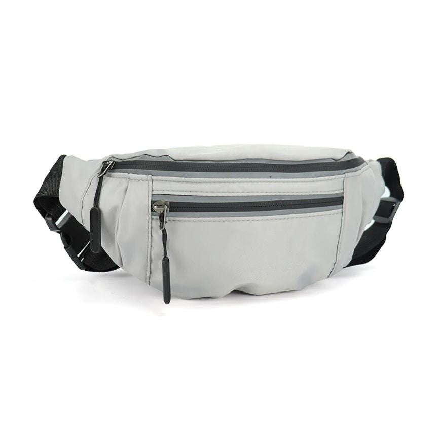 Regenfeste Bauchtasche mit Reflektorstreifen - Sicher & Stylisch