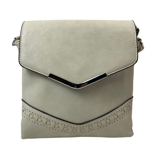 Damen Crossbodybag Alltags Umhängetasche klein beige Vorderseite