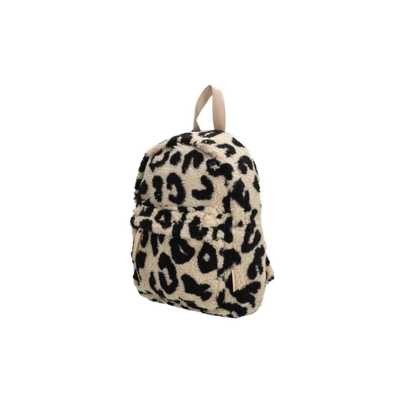 Flauschiger Kindergartenucksack im Leopard Design für Mädchen und Junge