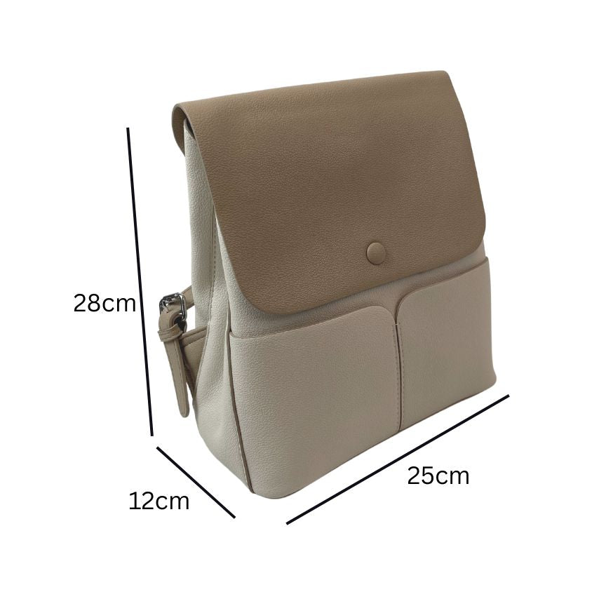 Moderner Damen Rucksack für Alltag - weiches Material, zwei Fächer