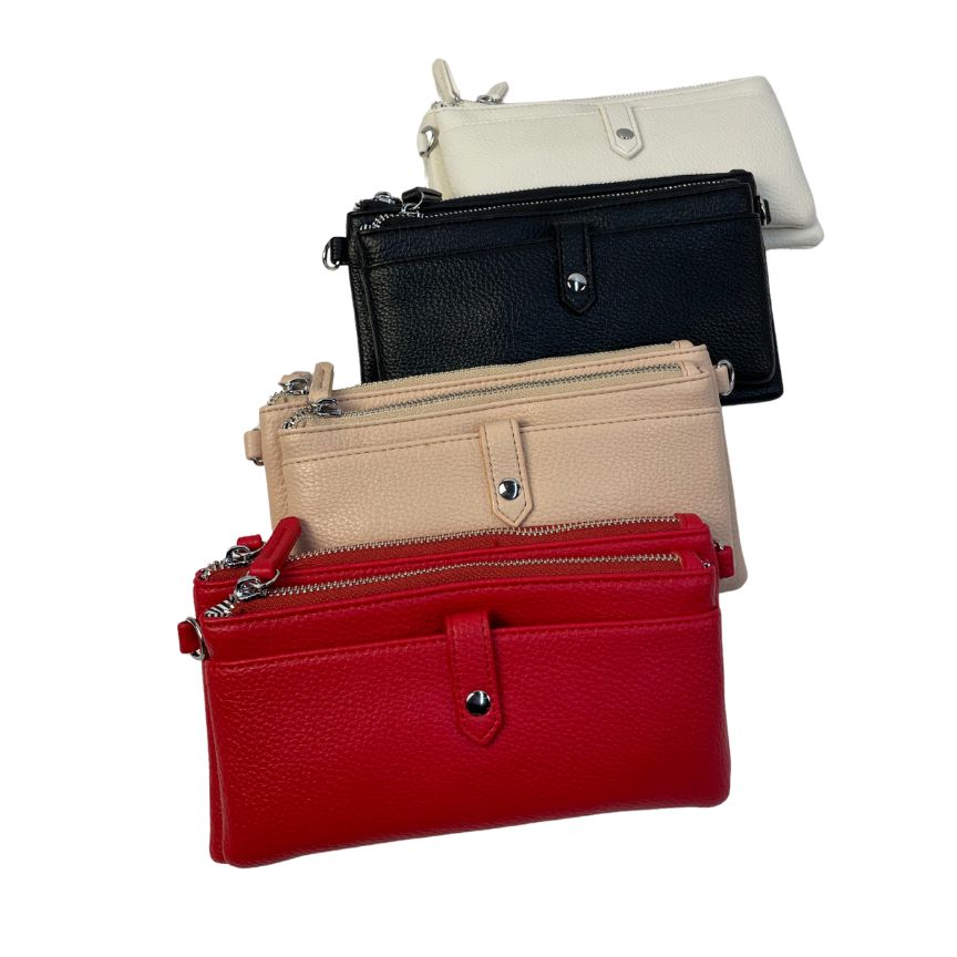 2-in-1 Gelbörse & Handytasche - 3 Fächer, kompakt & praktisch