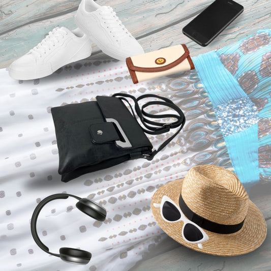 Damen Crossbody Bag Umhängetasche mittelgroß schwarz liegend