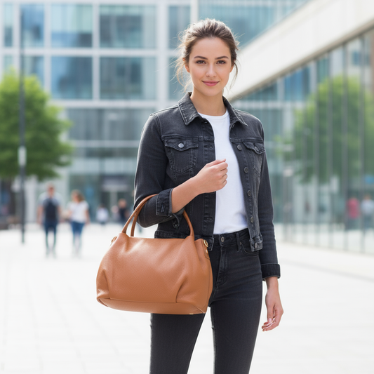 Elegante Damen-Lederhandtasche für den Alltag