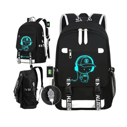 Unisex Jugendliche Schulsportrucksack USB Anschluss