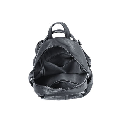 Alltagsrucksack Damen Handgepäck Rucksack schwarz diverse Innentaschen