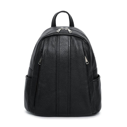 Alltagsrucksack Damen Handgepäck Rucksack schwarz Frontseite