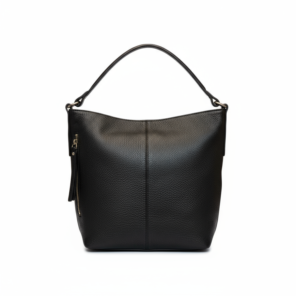 Damen Leder-Shoppertasche mit Seitentasche und Henkel für Alltag & Büro