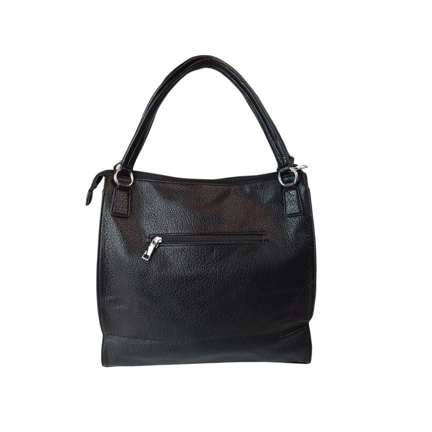 Shopper Umhängetasche Damen Schultertasche schwarz Rückseite