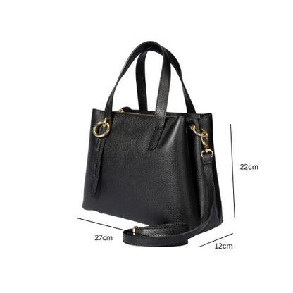 Elegante mittelgroße Italienische Leder-Umhängetasche - stilvoll und vielseitig