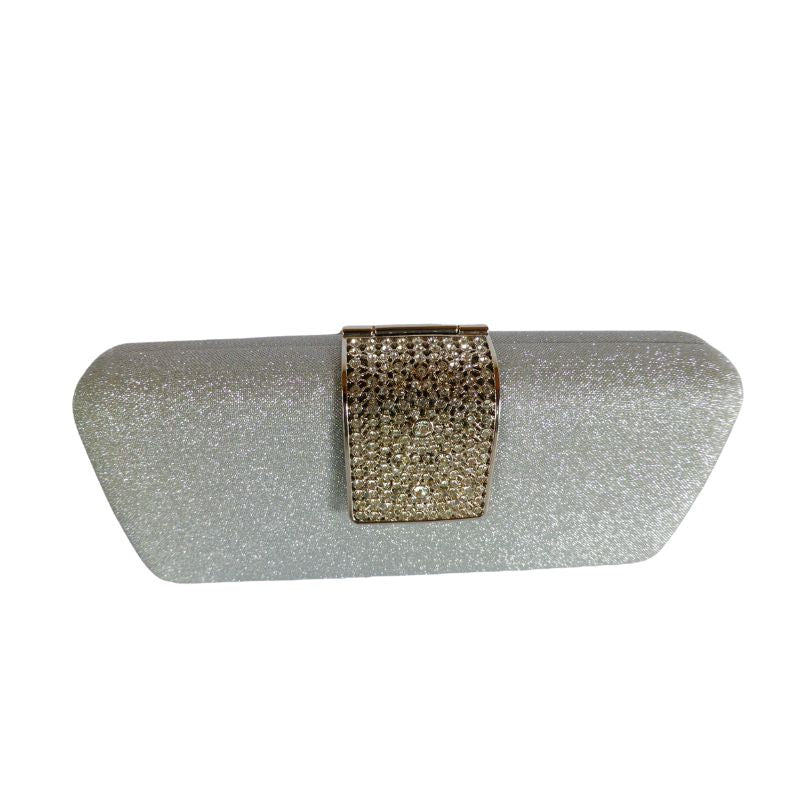 Festliche Damen Clutch - Elegante Handtasche für Abendveranstaltungen silber
