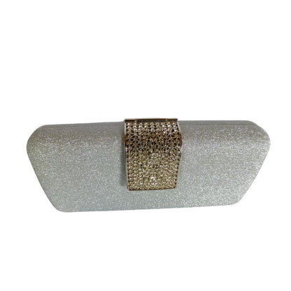 Festliche Damen Clutch - Elegante Handtasche für Abendveranstaltungen silber