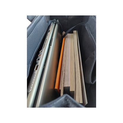 Damen Tote Bag Alltags Shoppertasche groß blau Innenfächer