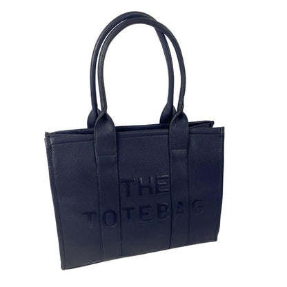 Damen Tote Bag Alltags Shoppertasche groß blau