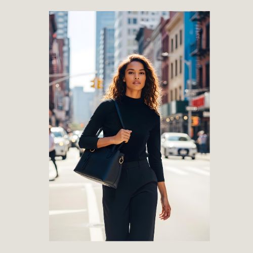 Elegante mittelgroße Italienische Leder-Umhängetasche - stilvoll und vielseitig
