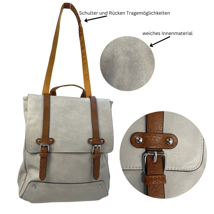 Damen Handgepäck Rucksack-Umhängetasche Multifunktional