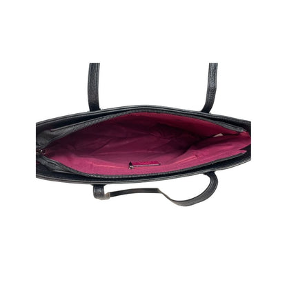 Damen Arbeitstasche elegante Tote-Bag Schwarz Innenfächer