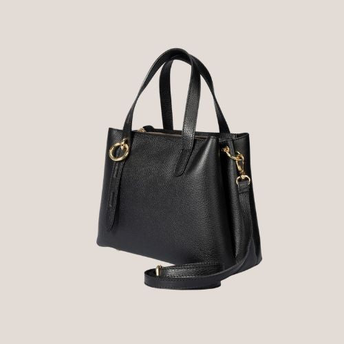 Elegante mittelgroße Italienische Leder-Umhängetasche - stilvoll und vielseitig